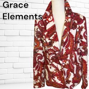 Grace Elements Paisley Jacket/blazer